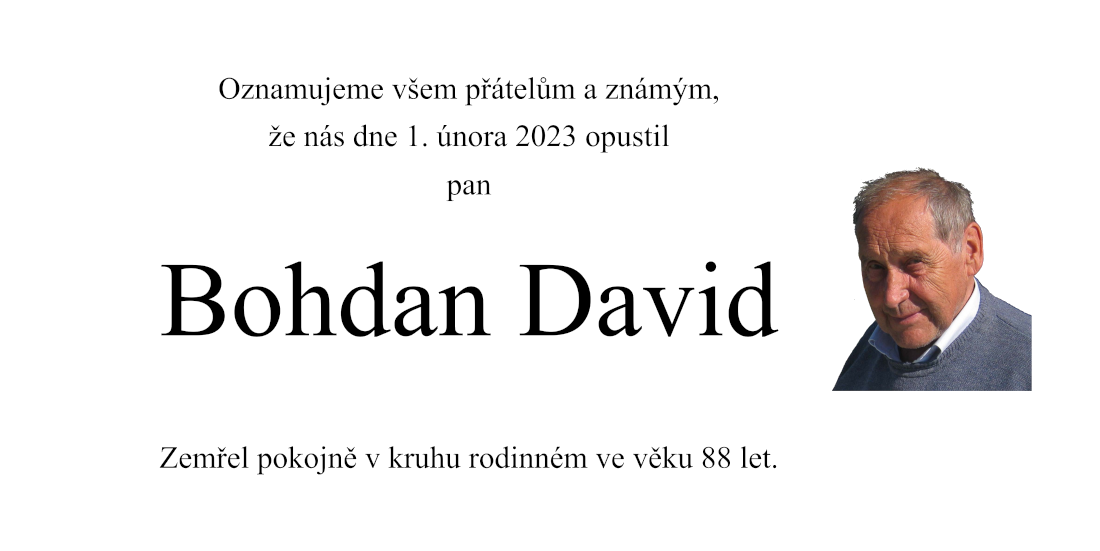 Rozloučení s Bohdanem Davidem
